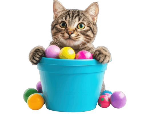vecteezy_een-kat-zittend-in-een-emmer-met-kleurrijk-pasen-eieren_59039974